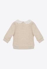 Chloé Kids Baby Girls Wavy Collar Sweater CHC20310-ACO/P_CHLOE-C03 CHC20310-ACO/P_CHLOE-C03_622-9