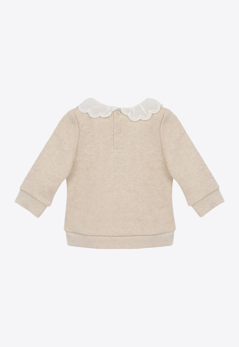 Chloé Kids Baby Girls Wavy Collar Sweater CHC20310-ACO/P_CHLOE-C03 CHC20310-ACO/P_CHLOE-C03_622-9