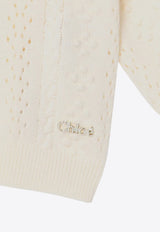 Chloé Kids Baby Girls Wool-Blend Cardigan  CHC20311-ACO/P_CHLOE-148 CHC20311-ACO/P_CHLOE-148_622-9