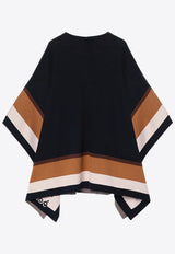 Chloé Kids Girls Logo Jacquard Knitted Poncho Multicolor CHC20315-ACO/P_CHLOE-859