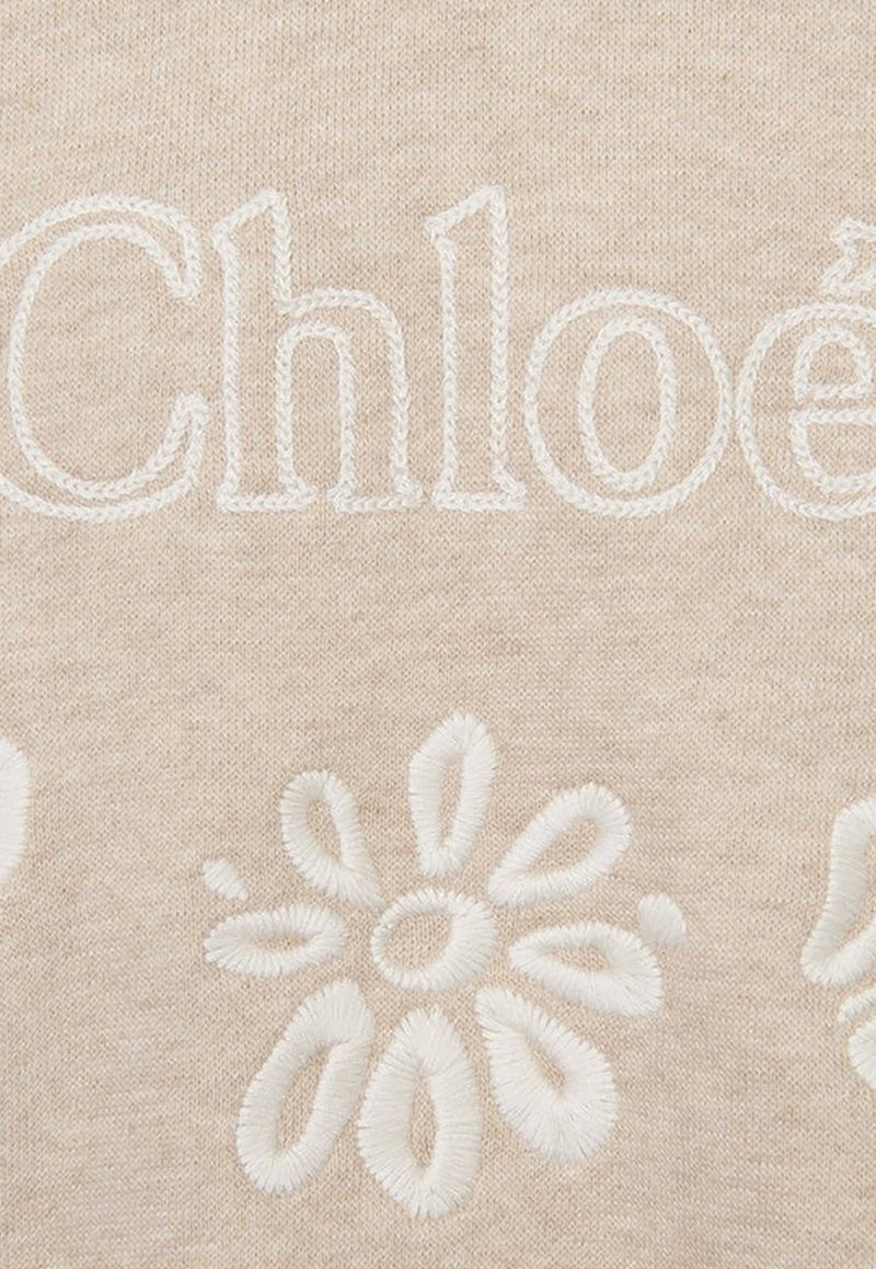 Chloé Kids Girls Embroidered Hooded Sweatshirt CHC20357-BCO/P_CHLOE-C03 CHC20357-BCO/P_CHLOE-C03_621-6