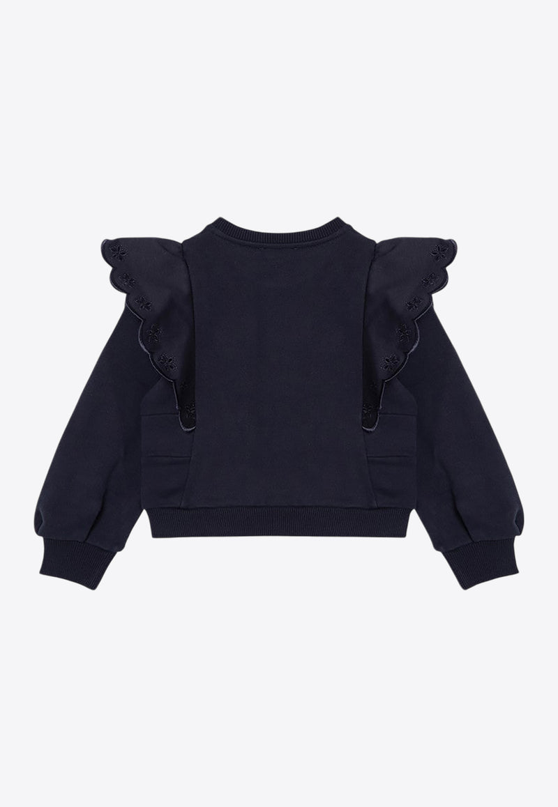 Chloé Kids Girls Ruffled Sweatshirt  CHC20364-ACO/P_CHLOE-859 CHC20364-ACO/P_CHLOE-859_621-4