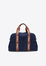 Chloé Kids Logo Patch Denim Baby Changing Bag  CHC20376CO/P_CHLOE-Z10 CHC20376CO/P_CHLOE-Z10_100-U