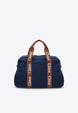 Chloé Kids Logo Patch Denim Baby Changing Bag  CHC20376CO/P_CHLOE-Z10 CHC20376CO/P_CHLOE-Z10_100-U