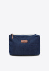 Chloé Kids Logo Patch Denim Baby Changing Bag  CHC20376CO/P_CHLOE-Z10 CHC20376CO/P_CHLOE-Z10_100-U