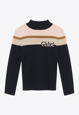 Chloé Kids Girls Wool Blend High-Neck Sweater CHC20396-AWO/P_CHLOE-859 CHC20396-AWO/P_CHLOE-859_621-4