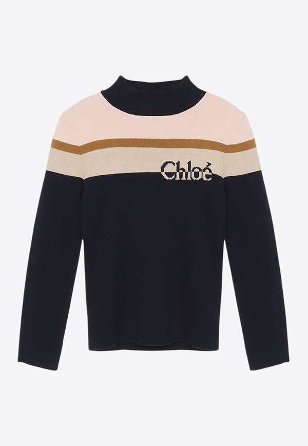 Chloé Kids Girls Wool Blend High-Neck Sweater CHC20396-AWO/P_CHLOE-859 CHC20396-AWO/P_CHLOE-859_621-4