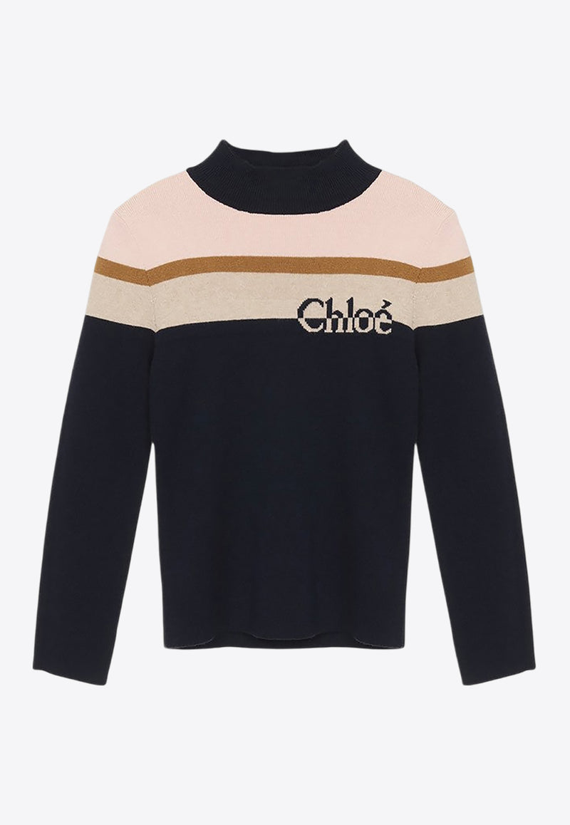 Chloé Kids Girls Wool Blend High-Neck Sweater CHC20396-AWO/P_CHLOE-859 CHC20396-AWO/P_CHLOE-859_621-4