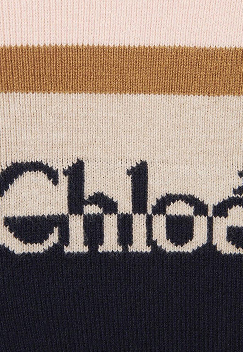 Chloé Kids Girls Wool Blend High-Neck Sweater CHC20396-AWO/P_CHLOE-859 CHC20396-AWO/P_CHLOE-859_621-4