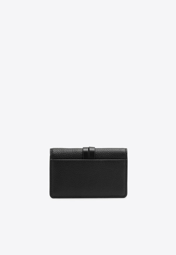 Chloé Alphabet Grained-Leather Wallet Black CHC21WP015F57/O_CHLOE-001