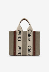 Chloé Small Woody Logo Tote Bag Beige CHC22AS397I26/P_CHLOE-90U