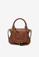 Chloé Small Marcie Leather Shoulder Bag Brown CHC22AS628I31/S_CHLOE-25M