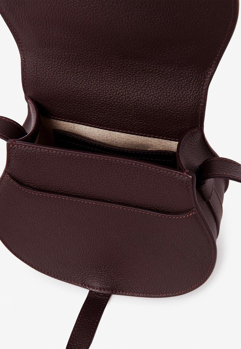 Chloé Small Marcie Saddle Shoulder Bag CHC22AS680I3155P DEEP VIOLINE