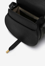 Chloé Small Marcie Saddle Bag in Grained Leather Black CHC22AS680I31/P_CHLOE-001