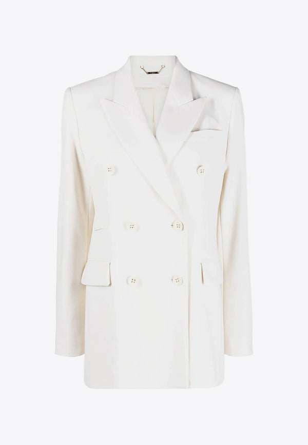 Chloé Double-Breasted Wool Blazer CHC22AVE0206824T Pearl
