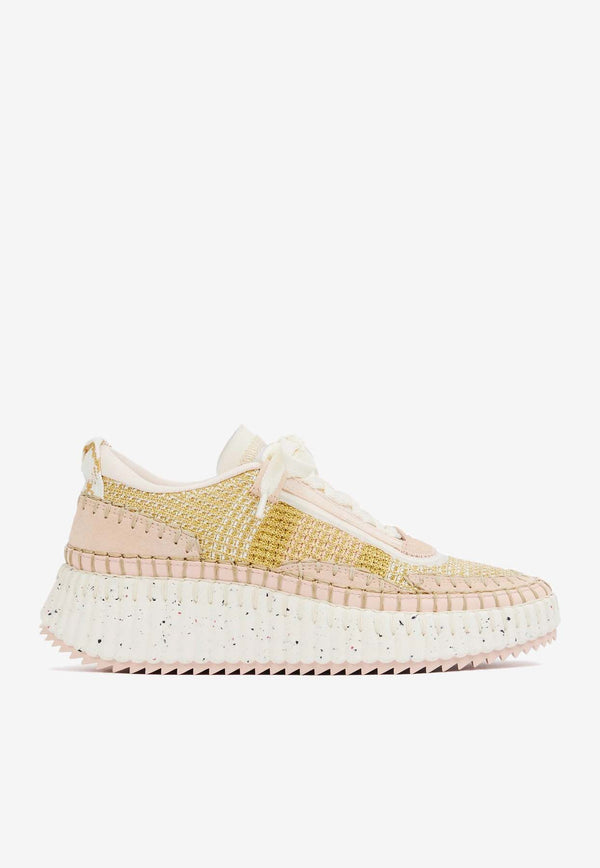 Chloé Nama Sneakers in Lower-Impact Mesh CHC22S579Y0745 BRIGHT GOLD