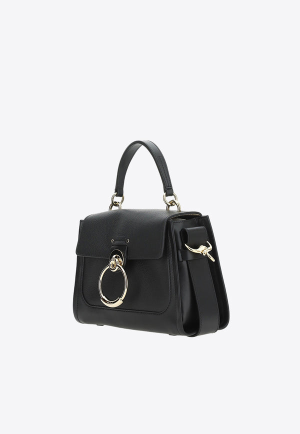 Chloé Mini Tess Day Leather Top Handle Bag Black CHC22SS143_G33_001