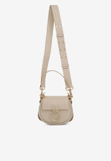 Chloé Small Tess Leather and Suede Crossbody Bag Beige CHC22SS153G316H3 Nude