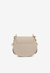 Chloé Small Tess Leather and Suede Crossbody Bag Beige CHC22SS153G316H3 Nude