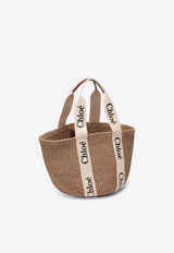 Chloé Large Woody Basket Bag Beige CHC22SS380G55/Q_CHLOE-101