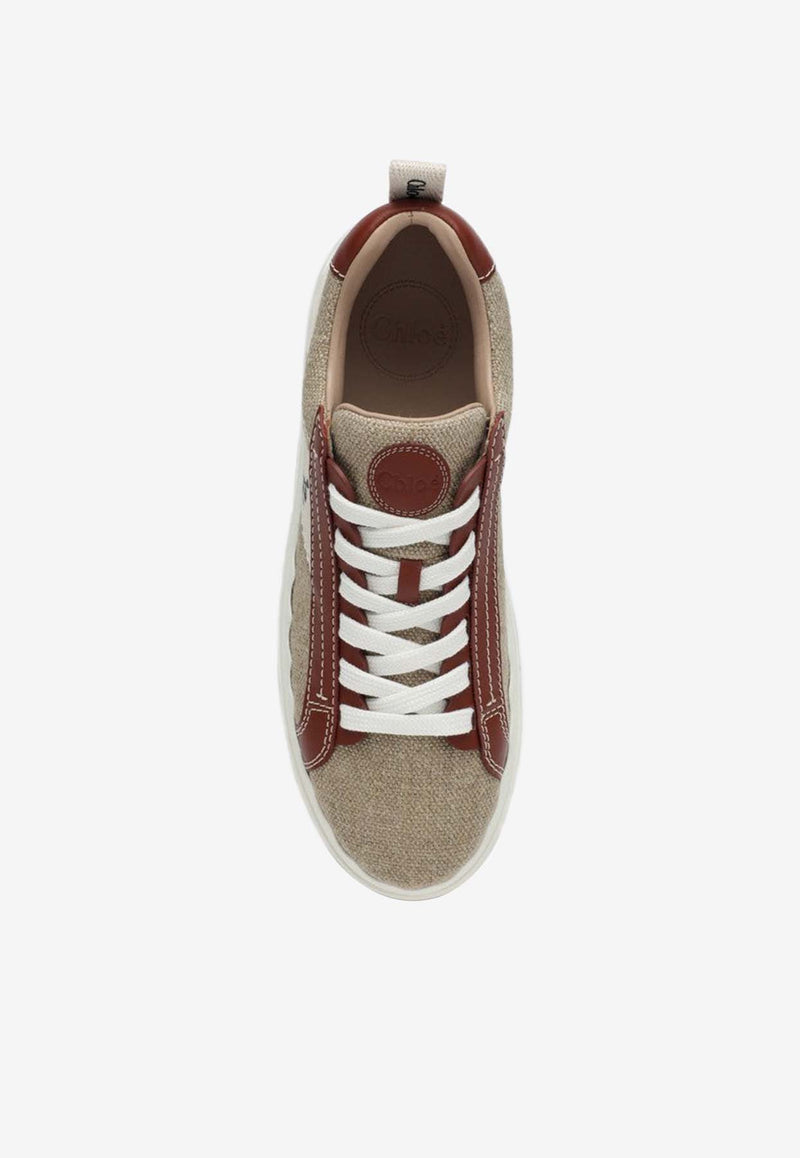 Chloé Lauren Logo Low-Top Sneakers Beige CHC22U108Z4/P_CHLOE-90U