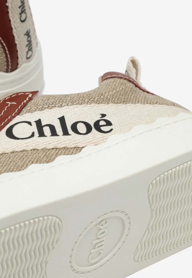 Chloé Lauren Logo Low-Top Sneakers Beige CHC22U108Z4/P_CHLOE-90U