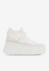 Chloé Nama Platform-Wedge Sneakers White CHC23A909Y0101 White