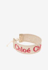 Chloé Logo Woody Bracelet CHC23AFB19LCW96ETU BEIGE - PINK 1
