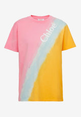 Chloé Logo Print T-shirt CHC23AJH011816ZA MULTICOLOR PINK 1