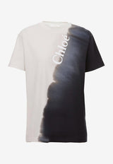 Chloé Logo Print T-shirt CHC23AJH01181905 BLACK - WHITE 1