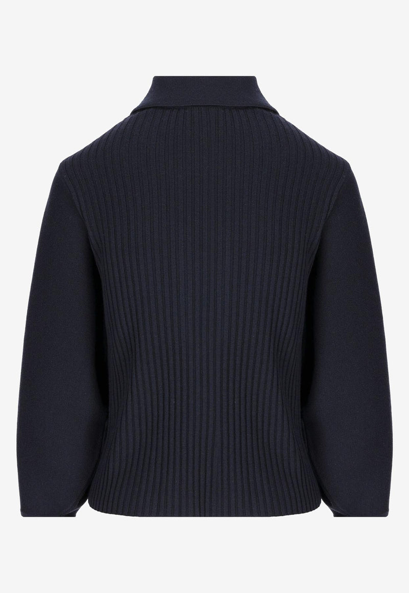 Chloé Ribbed Wool Sweater CHC23AMP1866448A ICONIC NAVY