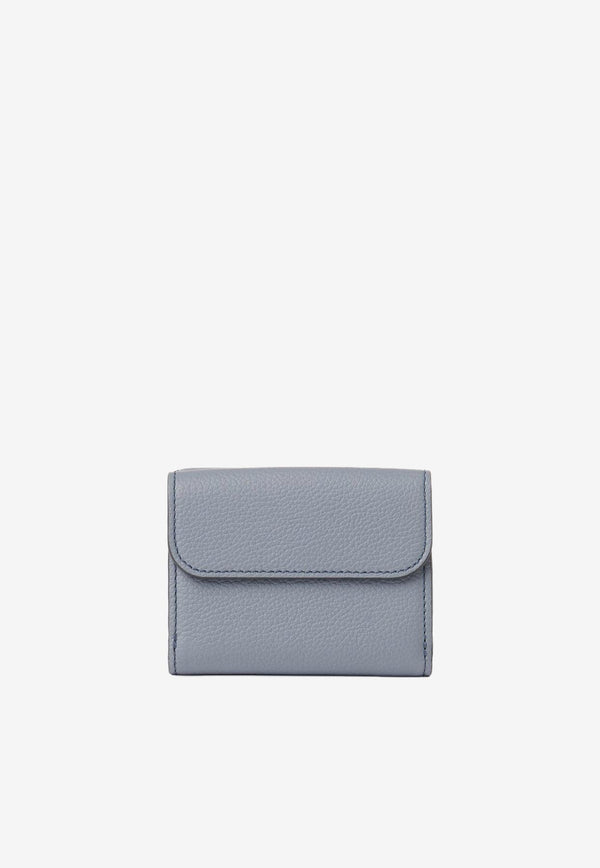 Chloé Small Marcie Tri-Fold Wallet CHC23AP099I3141A STORM BLUE Blue