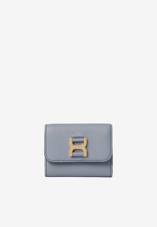 Chloé Small Marcie Tri-Fold Wallet CHC23AP099I3141A STORM BLUE Blue