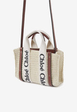 Chloé Mini Woody Crochet Tote Bag Beige CHC23AP237K5193C Brown - Beige 1