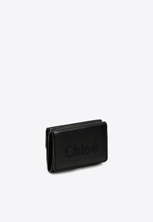 Chloé Mini Sense Tri-Fold Wallet Black CHC23AP875I10/O_CHLOE-001