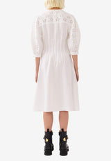 Chloé Embroidered Midi Dress CHC23ARO47133107 ICONIC MILK