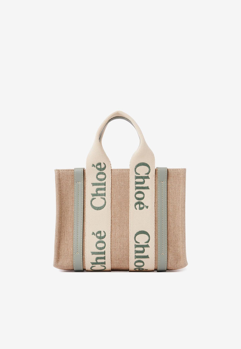 Chloé Small Woody Tote Bag in Linen CHC23AS397L1738T