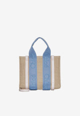 Chloé Small Woody Tote Bag CHC23AS397L174E2 WASHED BLUE