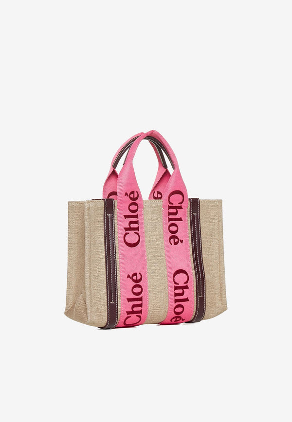 Chloé Small Woody Tote Bag CHC23AS397L179R5 PINK - RED 1 Multicolor