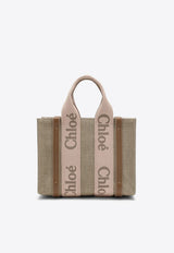 Chloé Small Woody Canvas Shoulder Bag Pink CHC23AS397L17/O_CHLOE-26Y