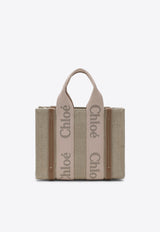 Chloé Small Woody Linen Tote Bag Beige CHC23AS397L17/R_CHLOE-26Y