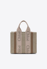 Chloé Small Woody Linen Tote Bag Beige CHC23AS397L17/R_CHLOE-26Y