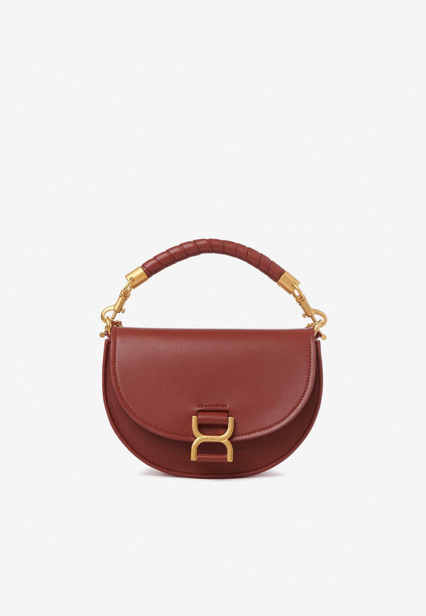 Chloé Marcie Chain Flap Top Handle Bag CHC23AS604L1427S SEPIA BROWN