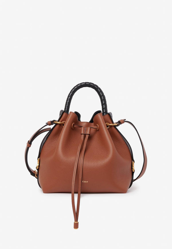 Chloé Marcie Bucket Bag in Leather CHC23AS606I3125M TAN Tan