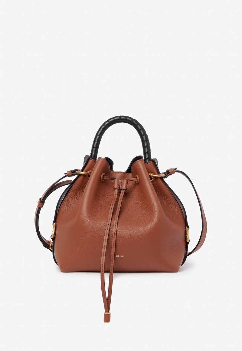 Chloé Marcie Bucket Bag in Leather CHC23AS606I3125M TAN Tan