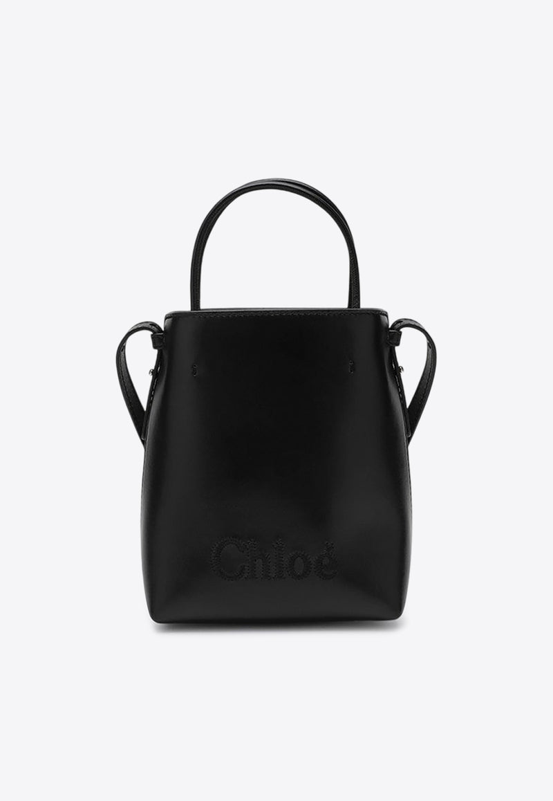 Chloé Micro Sense Leather Shoulder Bag Black CHC23UP873I10/P_CHLOE-001