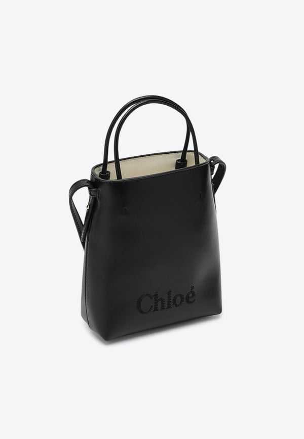 Chloé Micro Sense Leather Shoulder Bag Black CHC23UP873I10/P_CHLOE-001