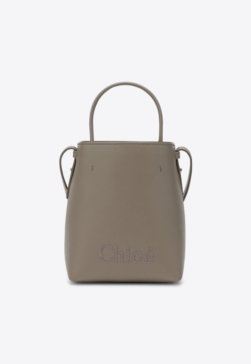 Chloé Micro Sense Leather Shoulder Bag Gray CHC23UP873I10/P_CHLOE-23W