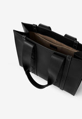 Chloé Medium Woody Tote Bag in Calf Leather CHC23US383I60001 BLACK Black
