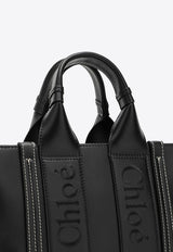 Chloé Small Woody Calf Leather Shoulder Bag Black CHC23US397I60/O_CHLOE-001